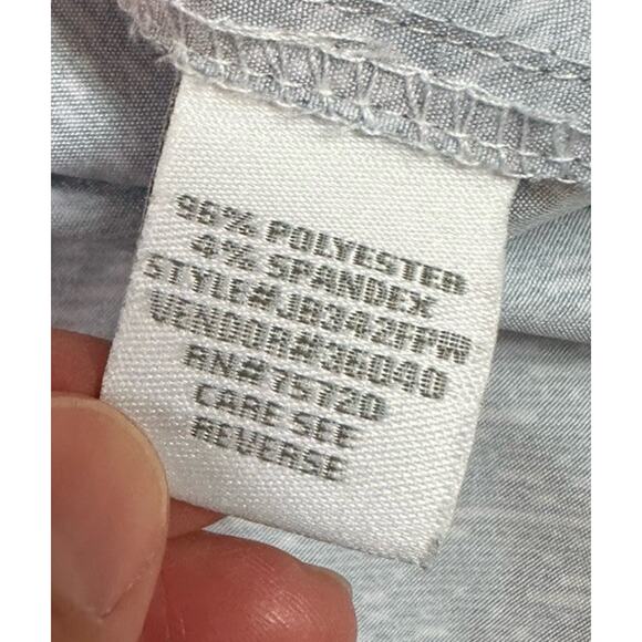 JB Holt Button Up Shirt Size XL Men’s Gray Short Sleeve Athletic Fit - Picture 4 of 7